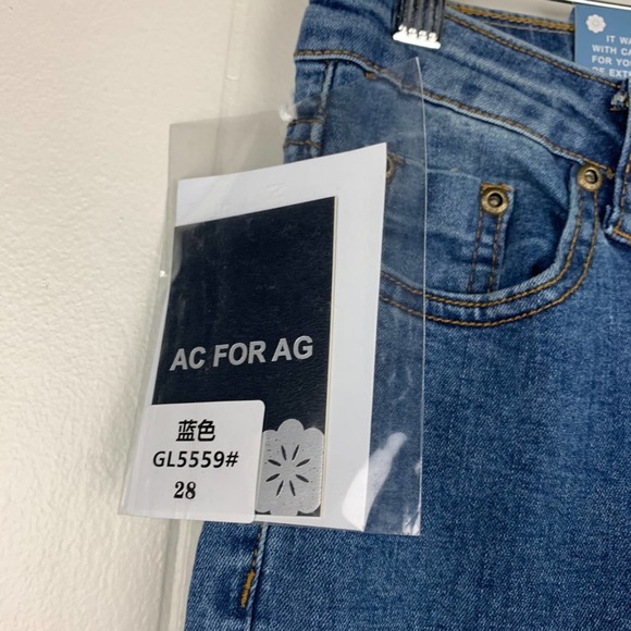 AC For AG SKIN 5 FLARE LEG RAW HEM Jeans NWT 27 - Picture 9 of 15